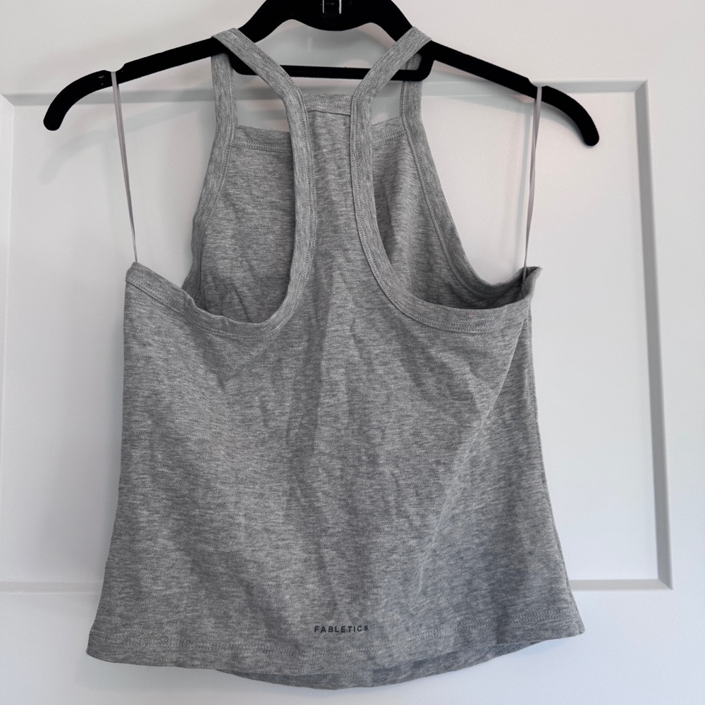 NWT Fabletics Live-In Halter Tank Heather Gray Women's Medium - Picture 7 of 10